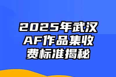 2025年武汉AF作品集收费标准揭秘 