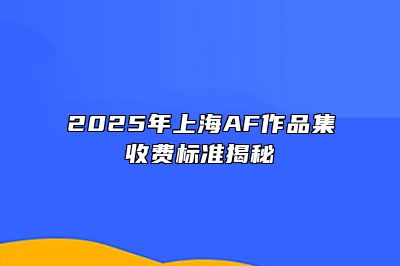 2025年上海AF作品集收费标准揭秘 